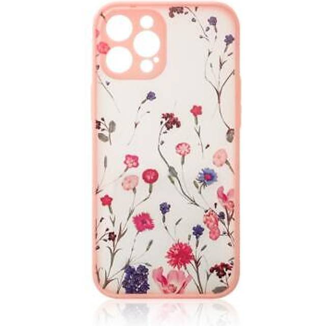 iPhone 12 Pro Max Skal Flower Design - Rosa