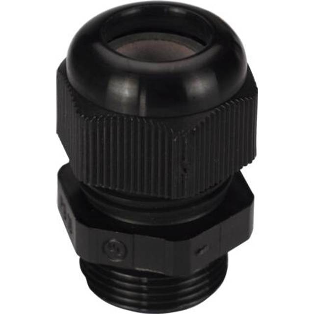 Rutab 1459888 Förskruvning rak, svart PG21