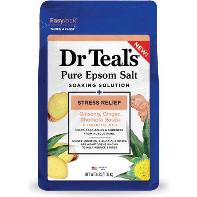 Dr Teal's Pure Epsom Salt Soaking Solution - Stress Relief 3 lbs