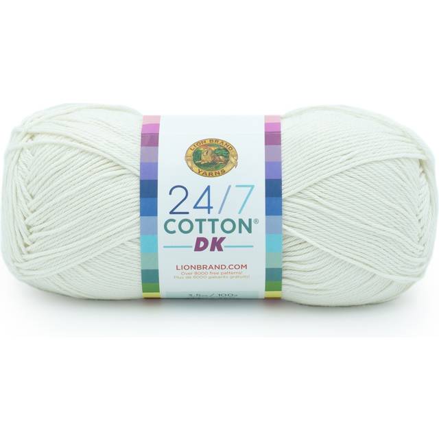 Lion Brand Yarn 24/7 Cotton DK Yarn  1 Pack  Cream