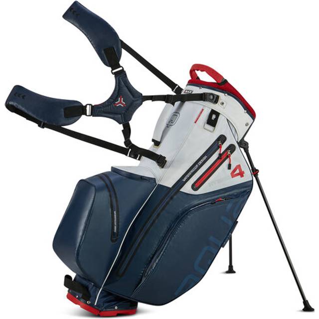 Big Max Aqua Hybrid 4 Waterproof Stand Bag - Navy/White/Red
