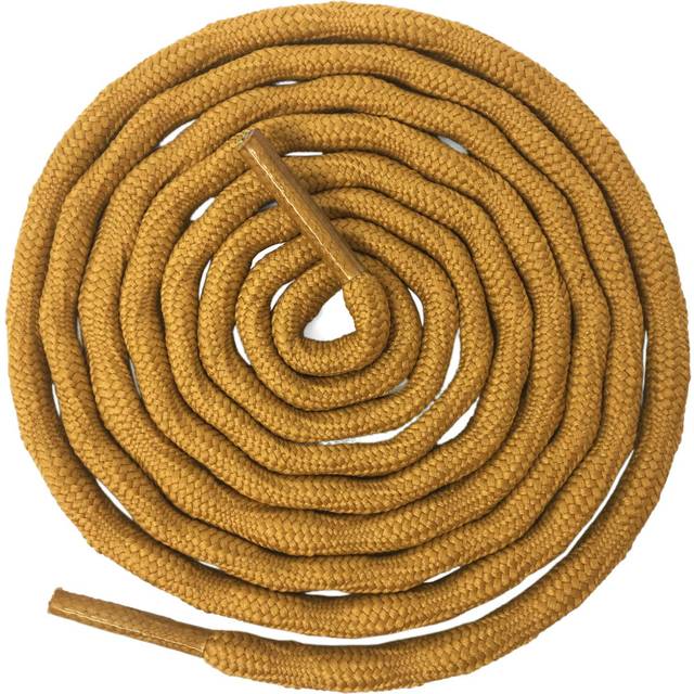 DELELE 2 Pair Round Wave Shape Non Slip Heavy Duty and Durable Outdoor Climbing Shoelaces Naturals Yellow Hiking Shoe Laces Shoestrings-39 inch