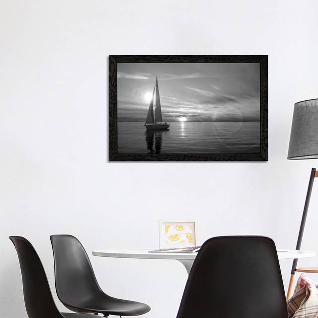 'Sailboat' Photograph on Wrapped Canvas - Black Framed (66.04 cm H x 45.72 cm W)