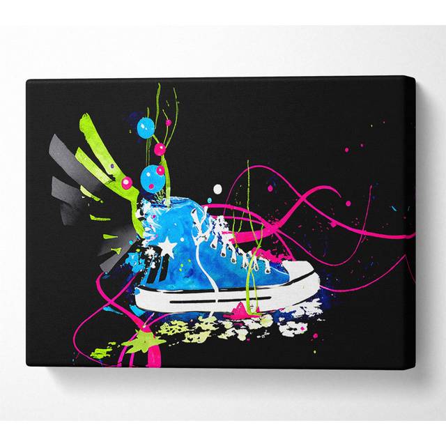 Colourful Converse Shoe - Wrapped Canvas Art Prints - Multicolour (66cm H x 106.6cm W x 10cm D)