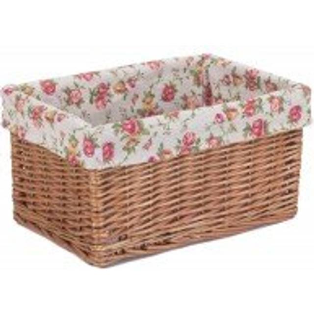 Wicker Storage Basket with Lining - Brown (Medium)