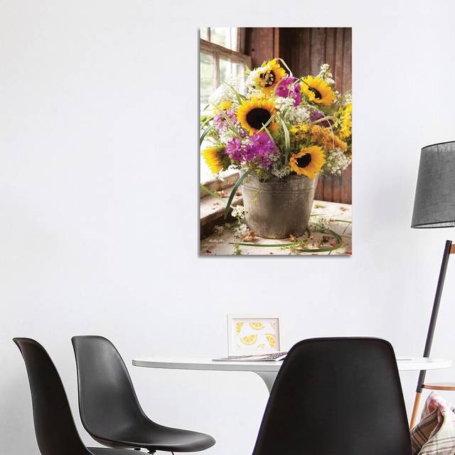 Wildflowers in Bucket by Irvin Hoover - Wrapped Canvas Photograph (101.6cm H x 66.04cm W x 1.905cm D)