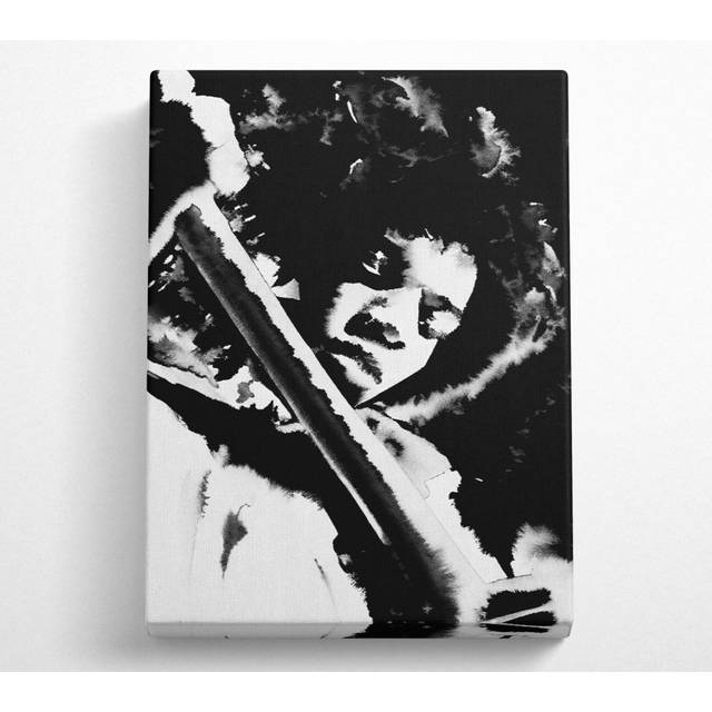 Jimi Hendrix Guitar Legend - Wrapped Canvas Art Prints - Multicolour (81.3cm H x 50.8cm W x 10cm D)