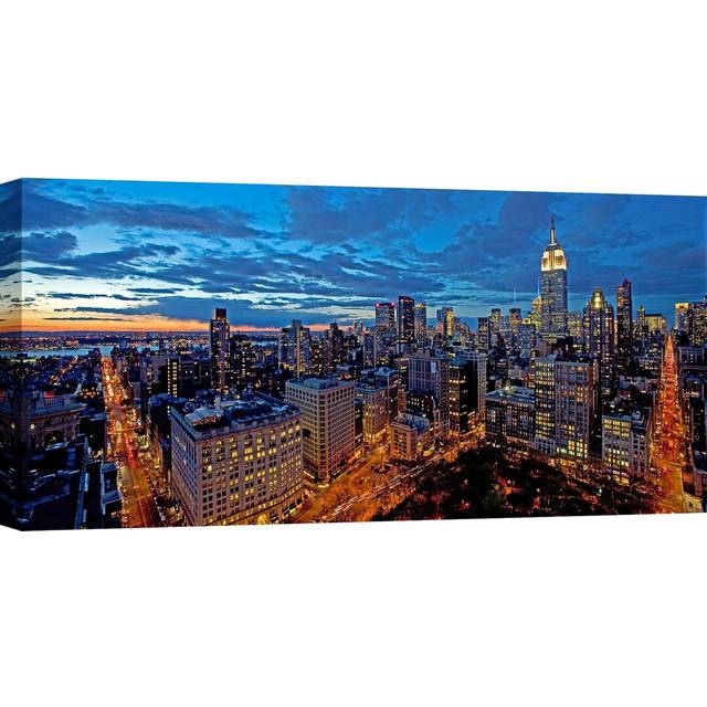 Chelsea and Midtown Manhattan by Richard Berenholtz - Wrapped Canvas Photograph Print (50cm H x 100cm W x 4cm D)