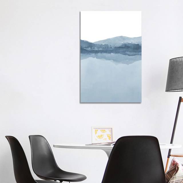 Watercolor Landscape III Shades of Blue - 2/2 by Nouveau Prints - Wrapped Canvas Art Prints (101.6cm H x 66.04cm W)