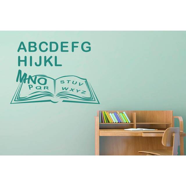 Alphabet Book Wall Sticker - Aqua Green (Medium)