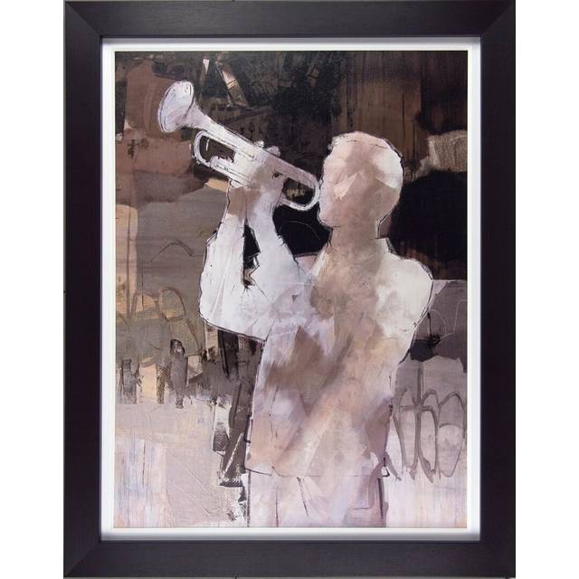 Jazz I - Single Picture Frame Rectangle Print on Canvas - Framed Paper (90.1cm H X 69.8cm W)