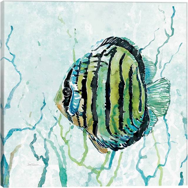 Outer Banks Swim by Carol Robinson - Painting Print on Canvas - No Frame (30.48 cm H x 30.48 cm W)