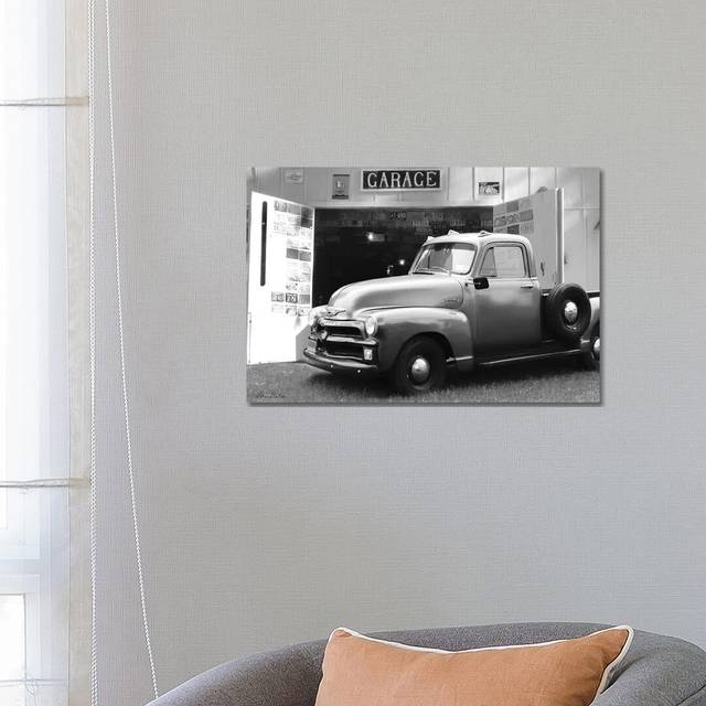 Chevy at Country Garage by Lori Deiter - Wrapped Canvas Photograph (45.72cm H x 66.04cm W x 3.81cm D)