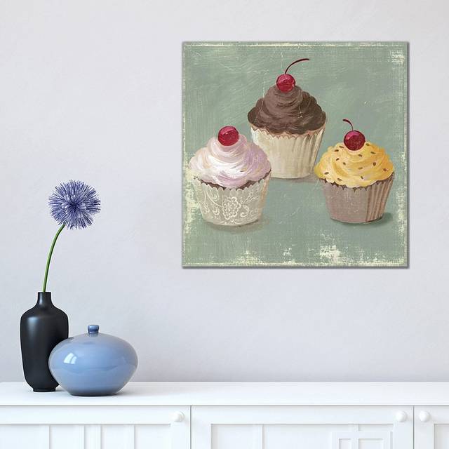 Cupcakes by PI Studio - Wrapped Canvas Painting (45.72cm H x 45.72cm W x 3.81cm D)