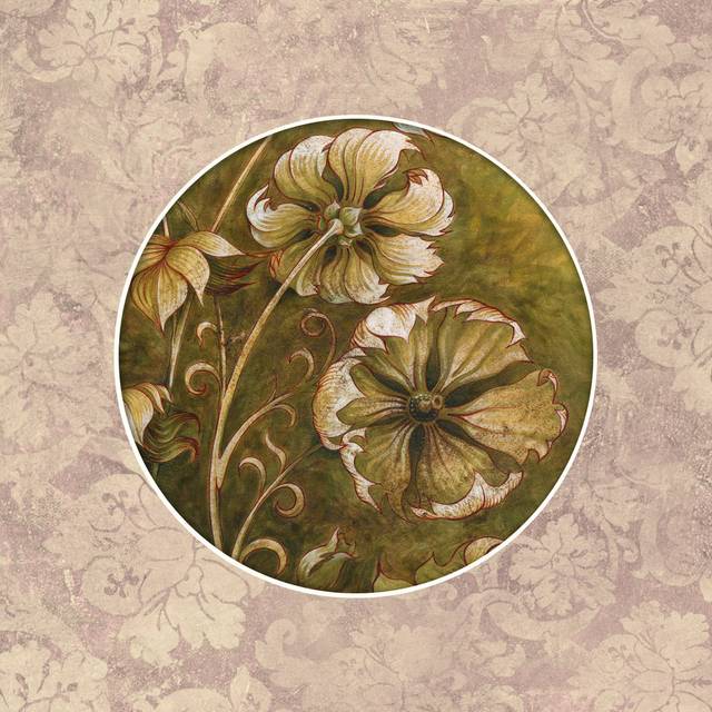 Circular Classic Floral - Wrapped Canvas Art Prints (76cm H x 76cm W x 3.8cm D)