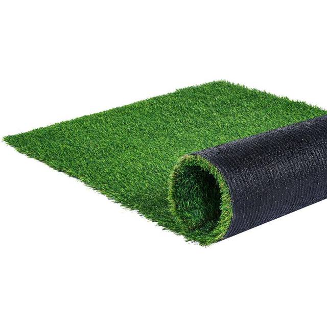 VEVOR Kunstrasen 1830x3050mm Rasenteppich Meterware PP+PE-Materialien Kunstrasenteppich 35mm Florh&#xF6;he Dichte von 17.000 Stichen mit Entw&#xE4;sserungsl&#xF6;chern Ideal f&#xFC;r Au&#xDF;eng&#xE4;rten Innenh&#xF6;fe
