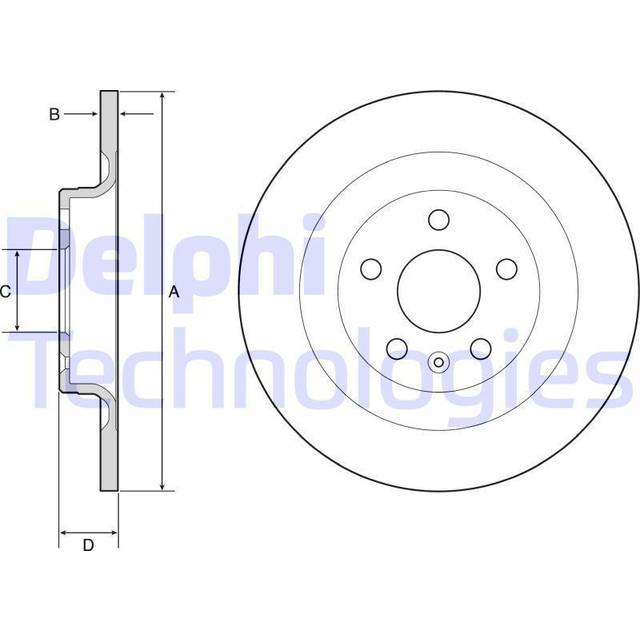 Bromsskiva BG4950C Delphi