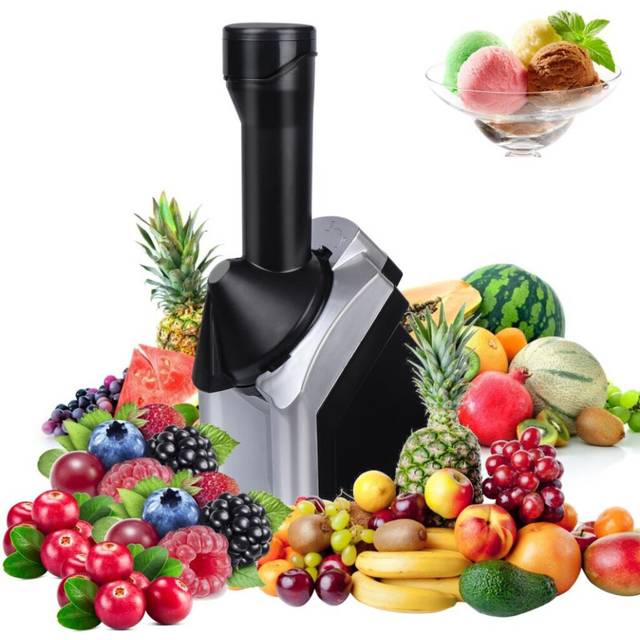 Home Ice Cream Maker, Dessert Fruit Serve Ice Cream Machine, Frozen Dessert Make, US Plug 110V