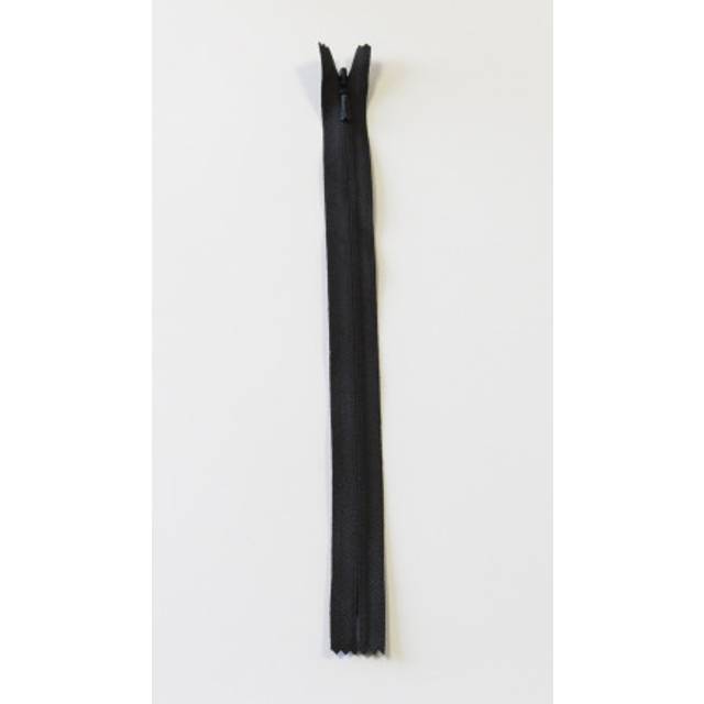 YKK Osynlig Dragkedja/Blixtlås Fast Svart 4mm - 40cm