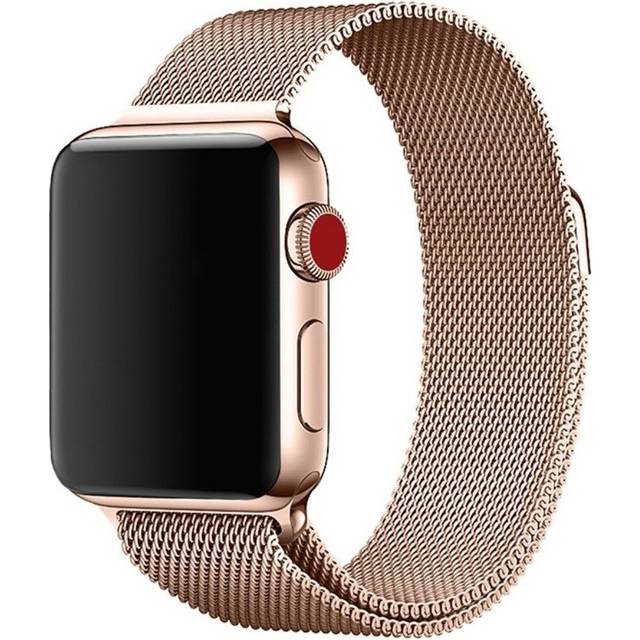 Apple Watch SE 44mm Armband Milanesisk Loop Roséguld