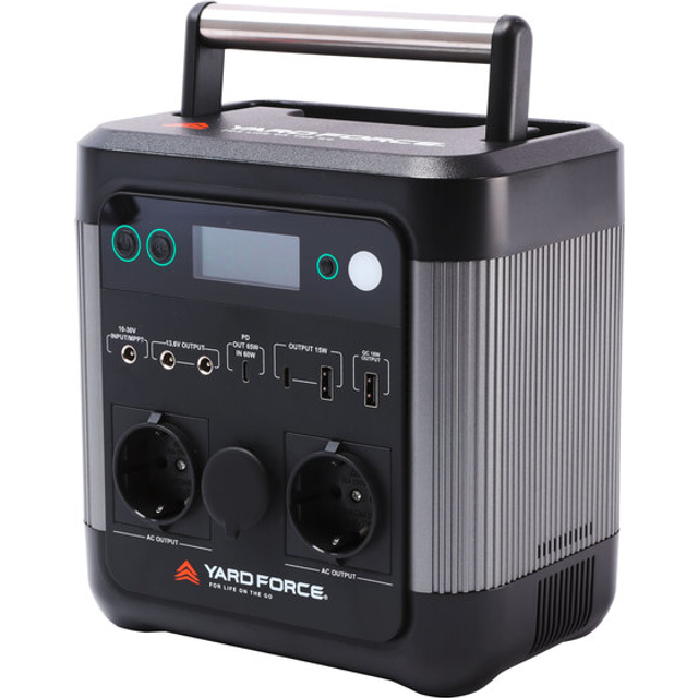 Yard Force LX PS600 Portable Power Station 600W - Black - 27 x 20 x 32cm