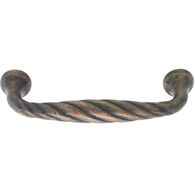 Emtek 86104MB 3.5 in. Center to Center Tuscany Twist Cabinet Pull, Medium Bronze