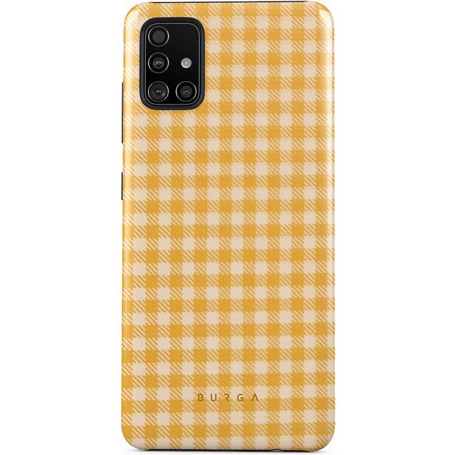 Tuscan Sun - Yellow Plaid Samsung Galaxy A71 4G Case, Tough