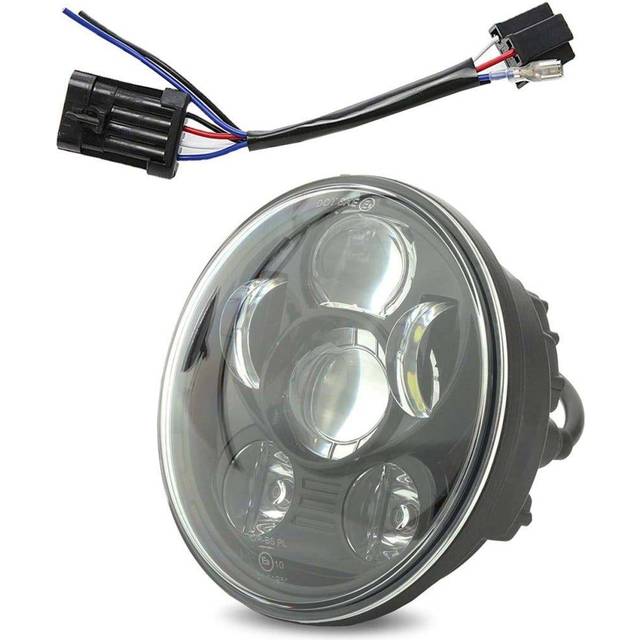 Hauptscheinwerfer LED 5,75 Zoll mit Adapter passend für Harley Davidson Road King Classic 14-19 Craftride schwarz