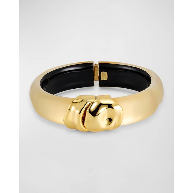 Alexis Bittar Molten Lucite Hinge Bracelet- in Gold | Statement Jewelry from Alexis Bittar (One Size)