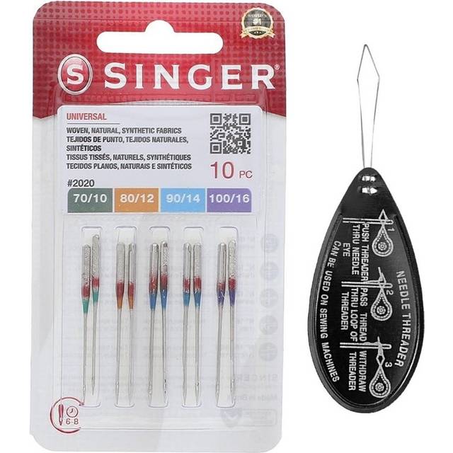 Singer - 10 pack 2020 - 100/18 domestic sewing machine needles universal
