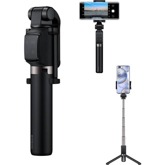 Original huawei honor af15 pro bluetooth selfie stick stativ bärbar trådlös kontroll monopod handhållen för ios android-telefon - Svart