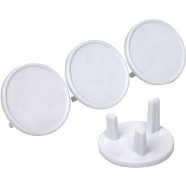 Zexum UK 3 Pin Round Child & Baby Safety Electric Outlet Socket Covers - 1 Pack - White