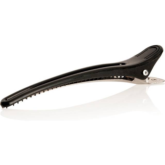 Salon Services Metal Base Black Sectioning Clips, Pack of 12