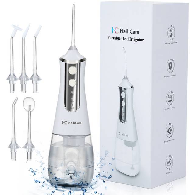 Portable Oral Irrigator Water Flosser Dental Water Jet Tools Pick Teeth Cleaner 350ML 5 Nozzles Mouth Washing Machine Floss