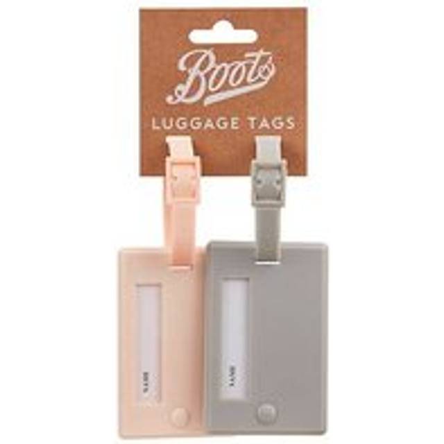 Boots Luggage Tags- Pink & Grey