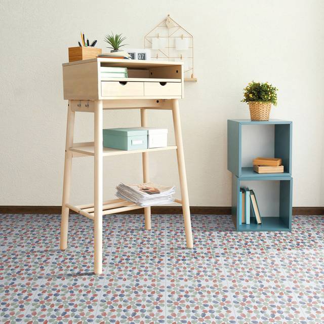 Spanish leaves floor tiles self adhesive vinyl flooring kitchen bathroom 1m²