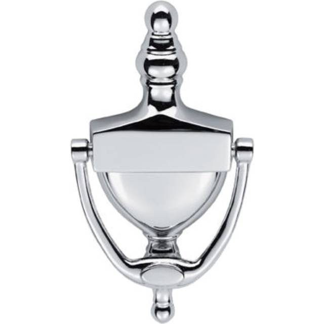 Liggett Victorian Urn Door Knocker - Polished Chrome (15.25cm H x 15.25cm W x 7.7cm D)
