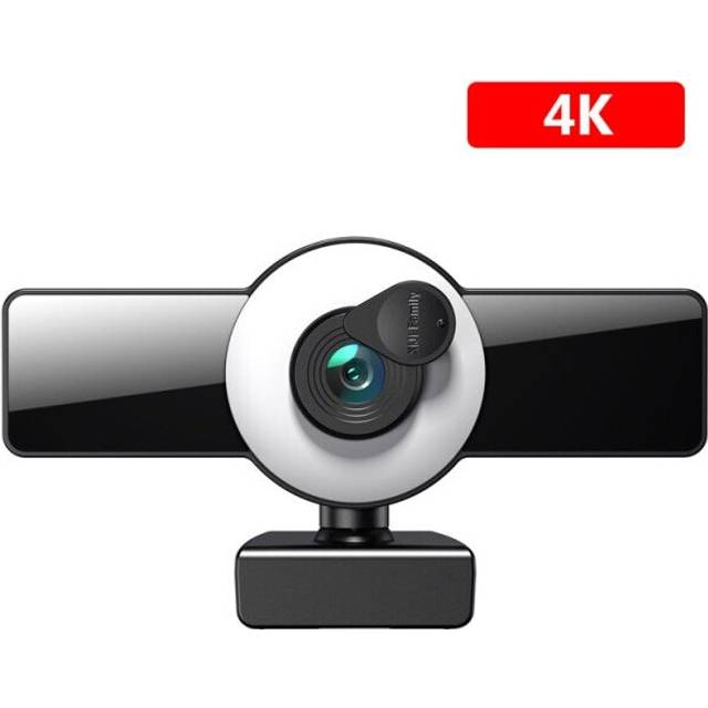 Webcam 4K Full HD Web Camera With Microphone USB Plug Web Cam For PC Computer Mac Webcams(4K)
