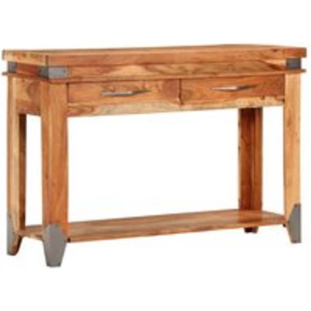 Console Table 110x34x74 cm Solid Wood Acacia - Brown - One Size