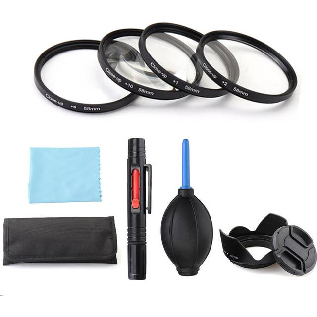 (72mm) Close-up +1/+2/+4/+10 49/52/55/58/62/67/72/77mm Lens Filter Storage Bag Lens Hood Cap Blower Brush Kit Set