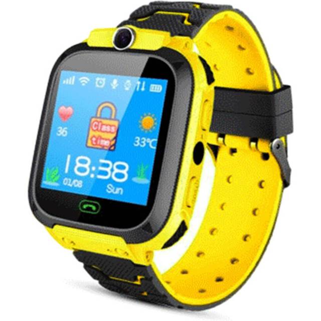 (Yellow) Waterproof Kids Smart Watch Anti-Lost Safe Tracker SOS Call For Android iOS