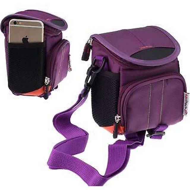 Navitech purple camera bagfor the canon powershot g7x digital camera