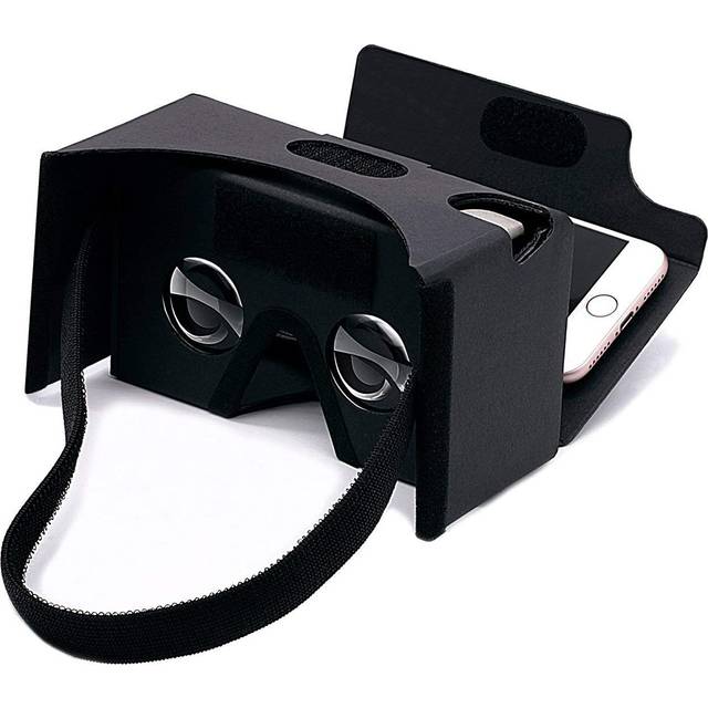 Google Cardboard, VR-headset 3D-box Virtual Reality-glasögon med stor klar 3D-optisk lins och bekväm huvudrem för alla 3–6 tums smarttelefoner
