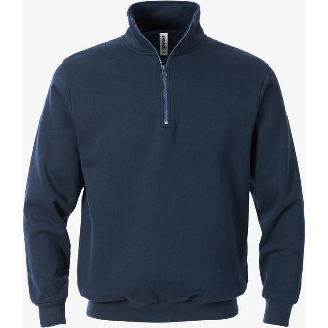 Fristad Sweatshirt 1737 swb kort zip (Kulör: Mörk marinblå Storlek: 2XL)