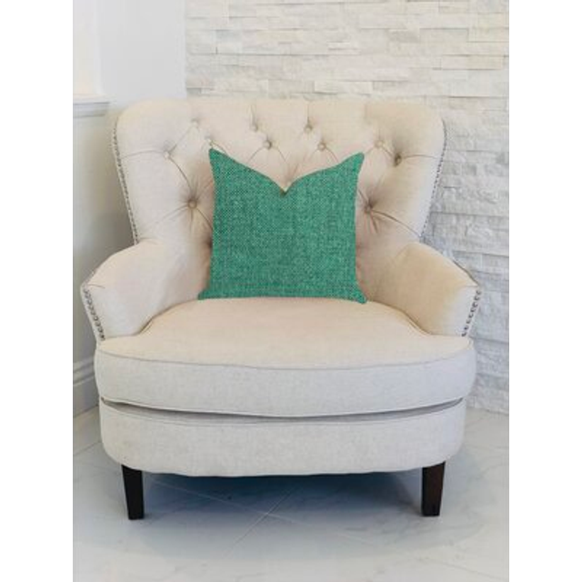 Plutus Grass Seed Luxury Throw Pillow in Green   Double sided  20 x 20