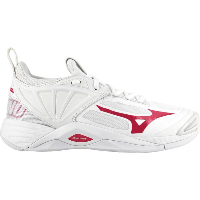 Mizuno Unisex Wave Momentum 2 volleybollsko, Vit/röd, 41 EU