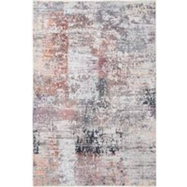 Neutral Multicolour Distressed Abstract Non Slip Washable Low Pile Rug - Grey - 120cm x 170cm