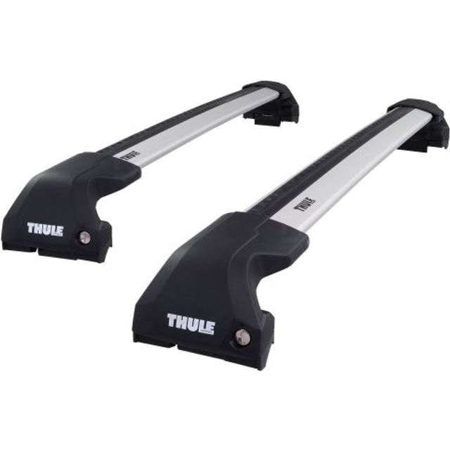 Thule Roof Bars for Audi Q5 (B8) 2008 - 2017 (Closed Roof Rails) | WingBar Edge Silver Aluminium Car Roof Rack