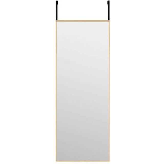 Dörrspegel guld 30x80 cm glas och aluminium