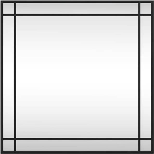 vidaXL Wall Mirror Black 60x60 cm Square Iron